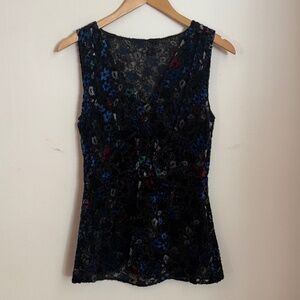 Vintage Prada Velvet Burnout Blouse